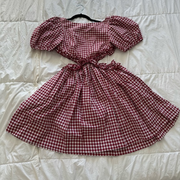 Sandy Liang Wolff Dress in Red Gingham - Picture 5 of 7